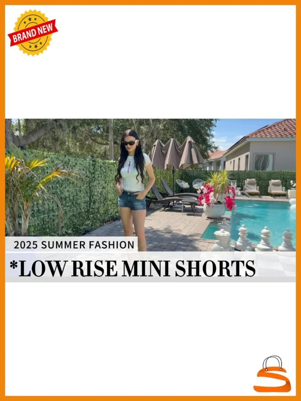 High Stretchy Low Rise Y2K Denim Shorts for Women